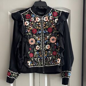 Zara Embroidered jacket szS